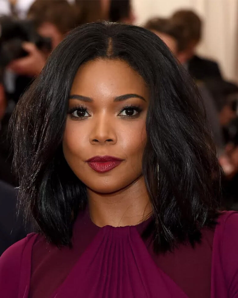 medium length hairstyles with middle part Luxe Digital