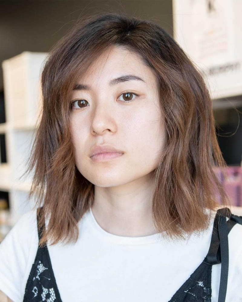 medium length hairstyles women asian shoulder length hair Luxe Digital