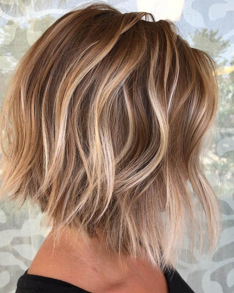 medium length hairstyles women bobbed volume with highlights Luxe Digital