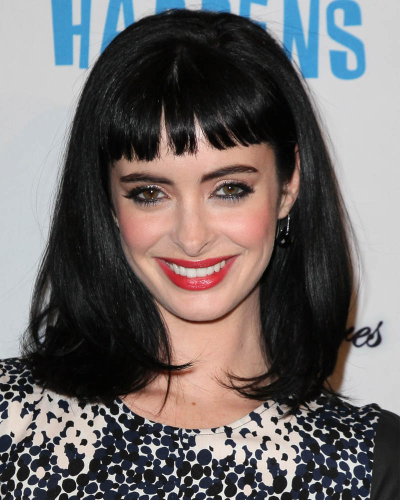 medium length hairstyles women medium length hair with blunt bangs Luxe Digital
