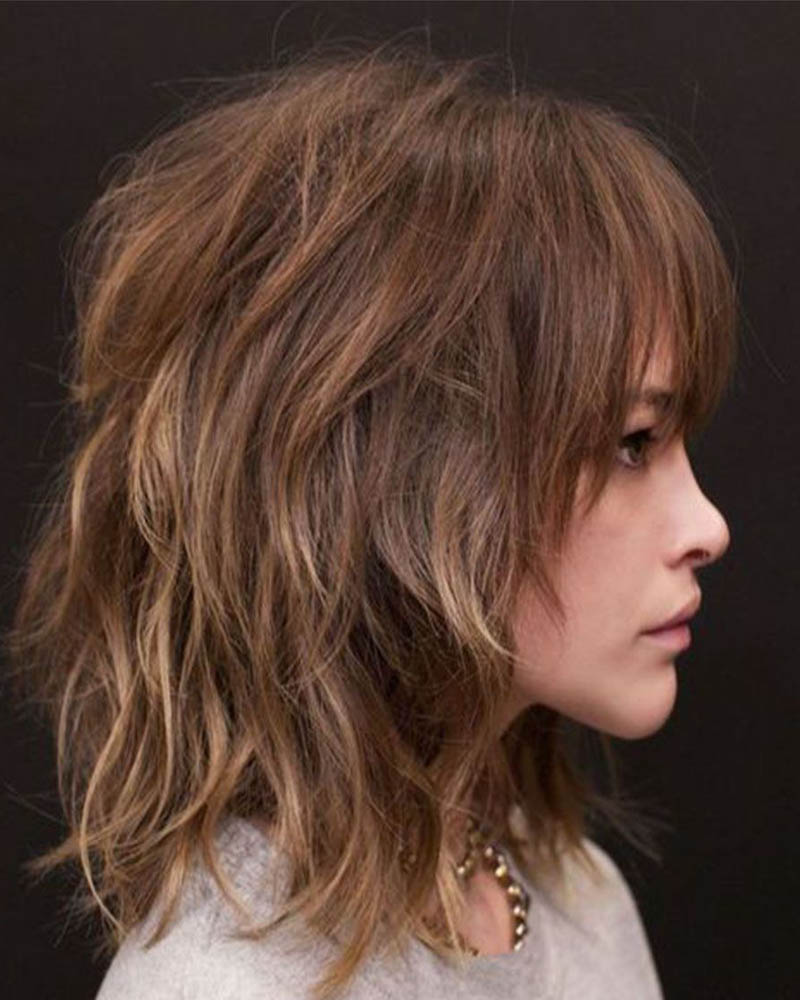 medium length hairstyles women medium shag hairstyle for thick hair Luxe Digital