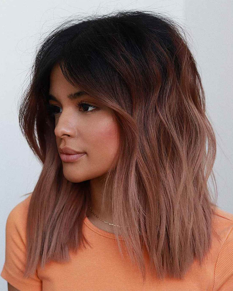 medium length hairstyles women ombre shoulder length hair Luxe Digital