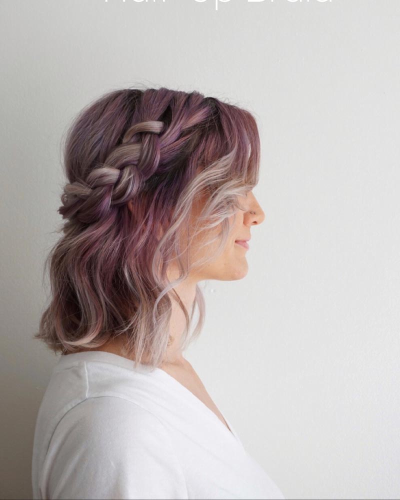 medium length hairstyles women shoulder length hair with braids Luxe Digital