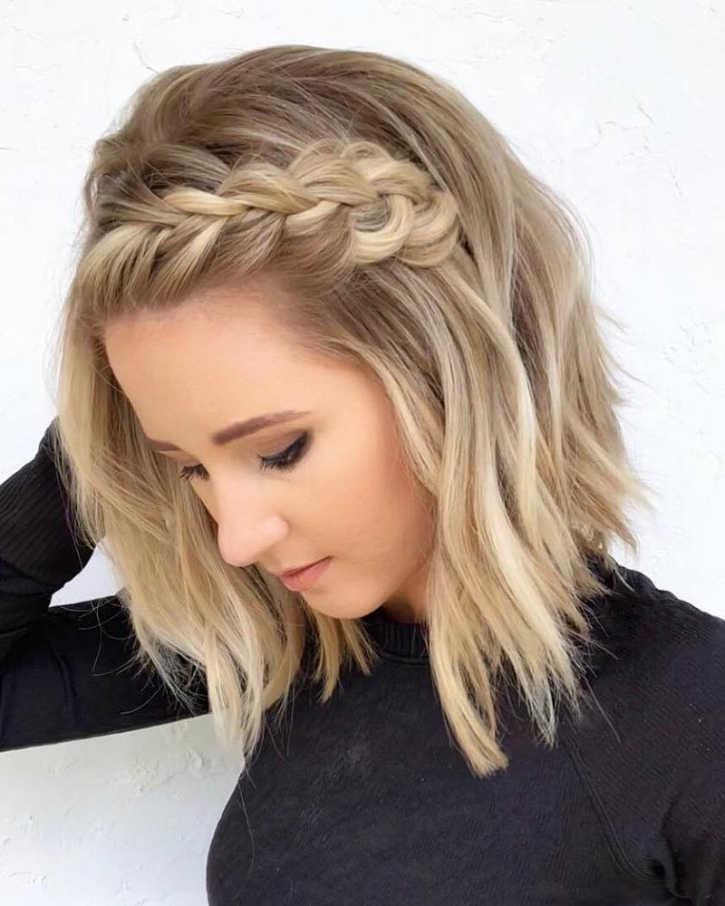 medium length hairstyles women shoulder length hair with braids Luxe Digital