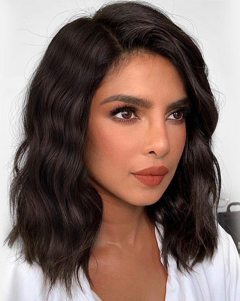 medium length hairstyles women shoulder length short brown hair Luxe Digital