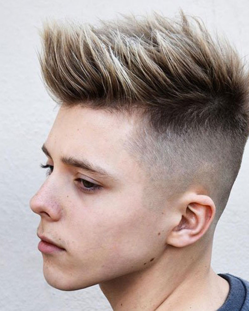 men fade haircuts mid bald fade with spiky hair Luxe Digital