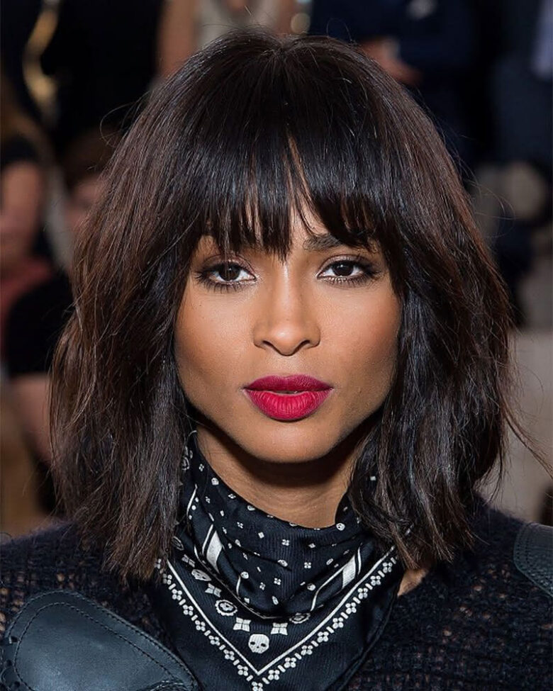 shoulder length haircuts women shag with bangs luxe digital